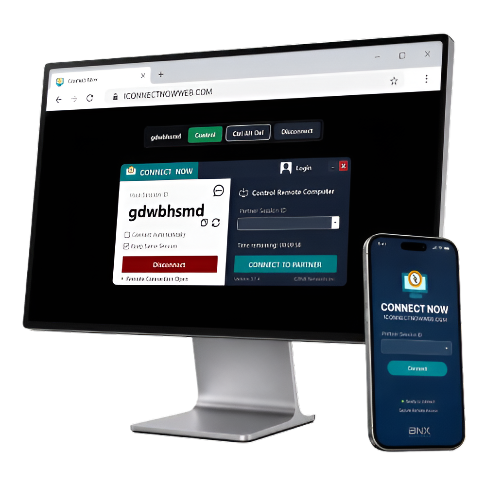 Connect Now remote desktop software interface preview